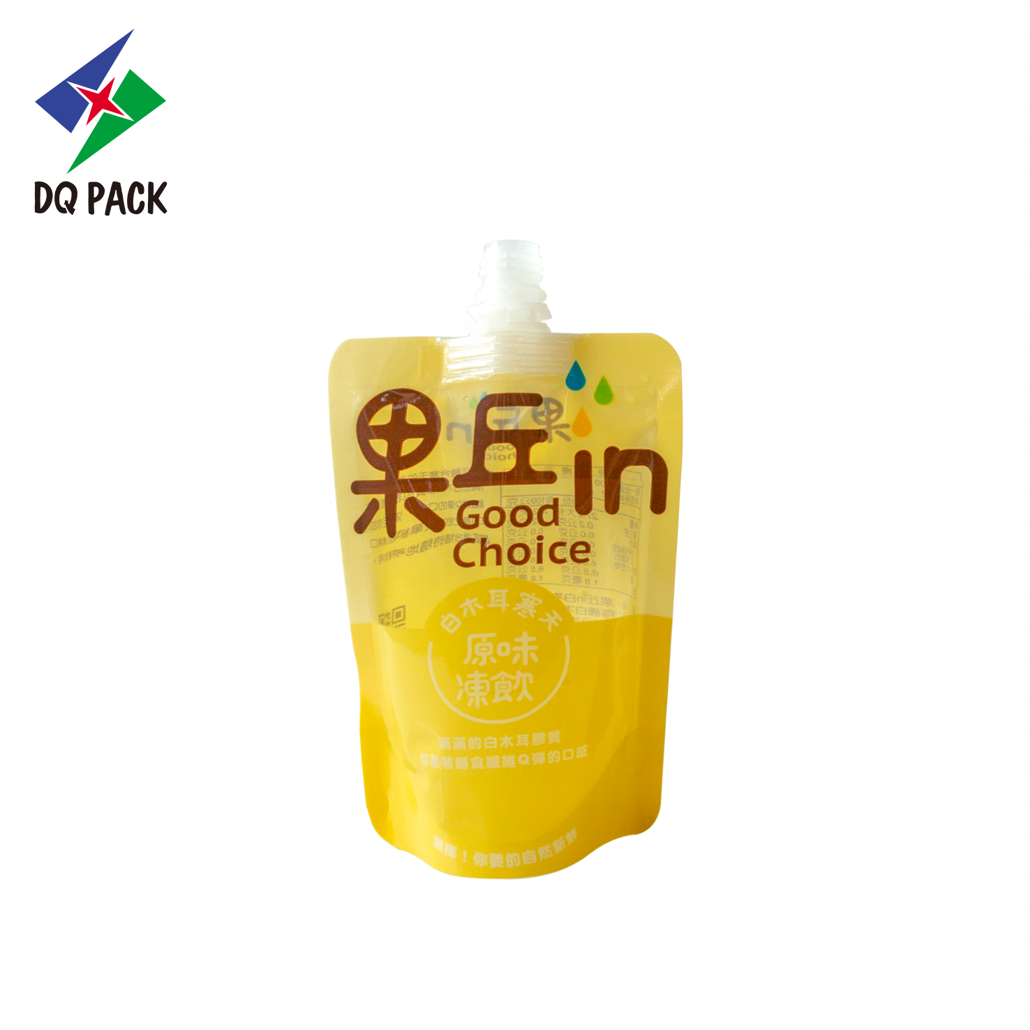 DQ PACK Gold supplier Laminated Material Liquid  Fruit Juice Packaging Spout Pouch