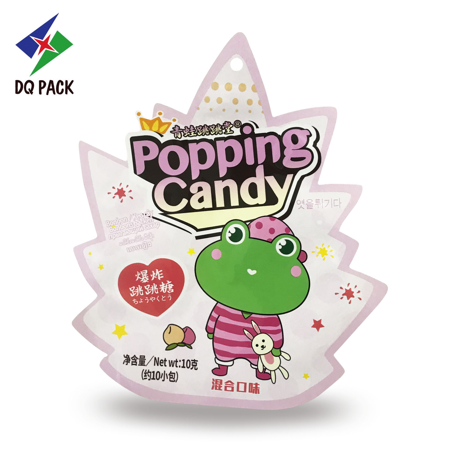 DQ PACK Custom Printed Cartoon Shape Plastic Packaging Bag For Food Snack