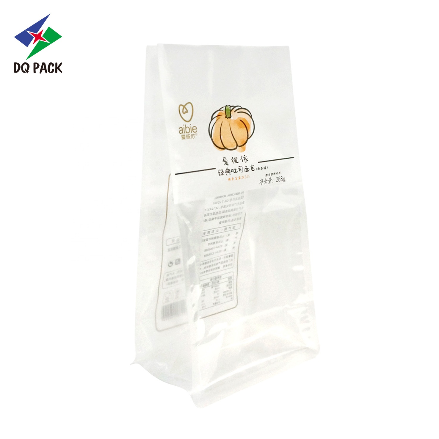 DQ PACK Custom Printed Stand up Pouch Packaging Bag with Zipper For Nut Snack