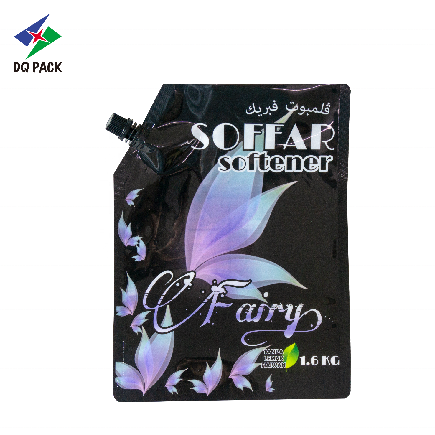 DQ PACK China Supplier Custom Plastic Stand Up spout Pouch with nozzle for liquid detergent bag