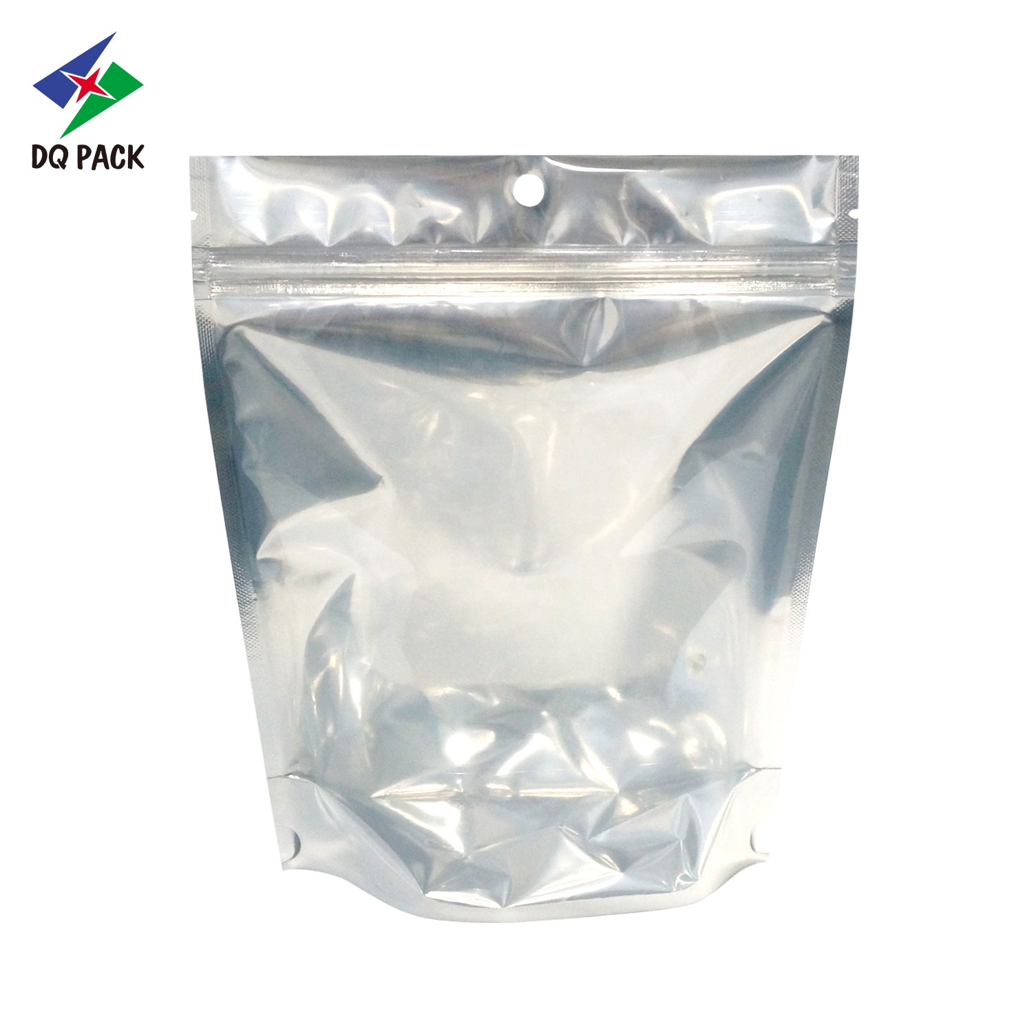 DQ PACK China Customized Wholesale Stand Up Zipper Bag Transparent Ziplock Bag For Food Snack