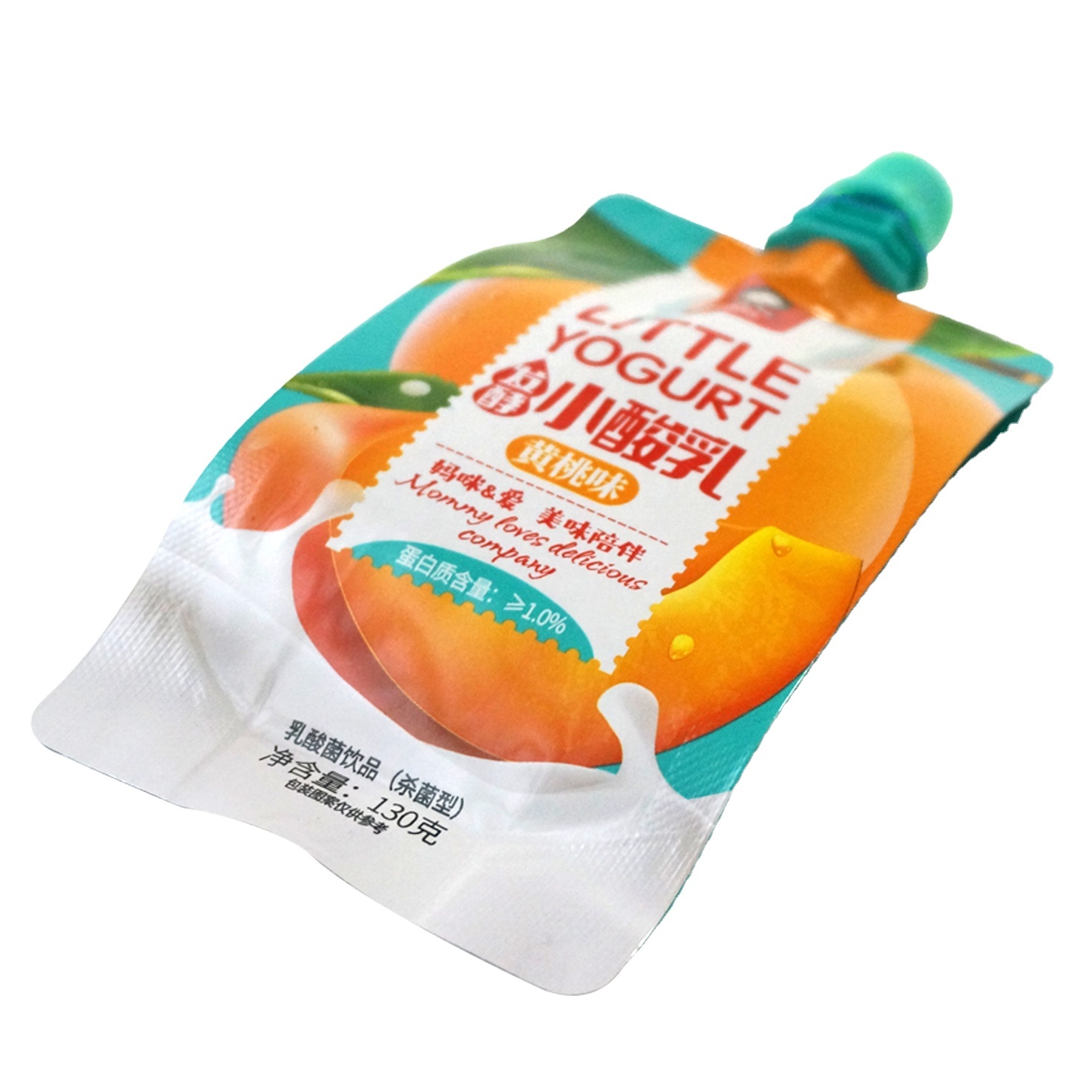 DQ PACK Wholesale yellow peaches Juice Yogurt  Liquid Packaging Spout Pouches Doypack