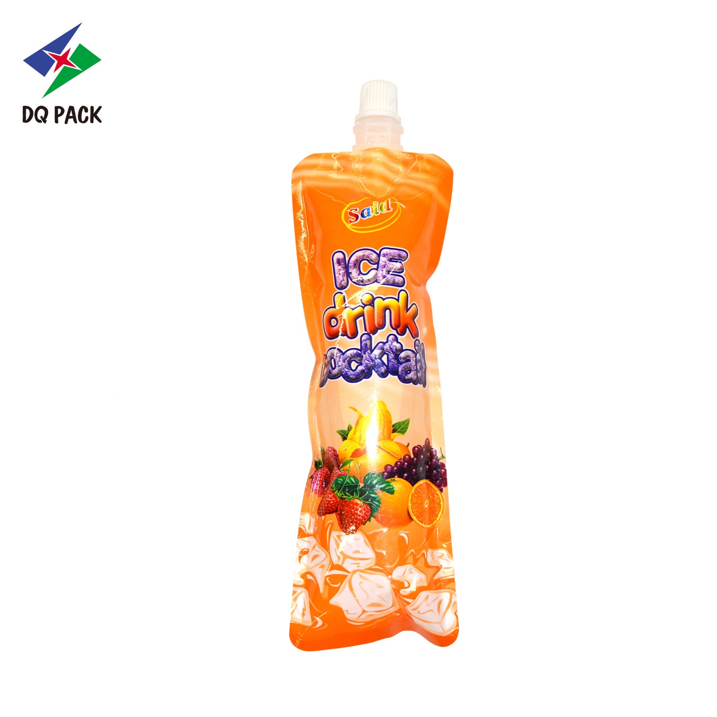 DQ PACK Low Cost Custom Logo Printing 125ml Ice Drink Fruit Juice Packaging With Spout