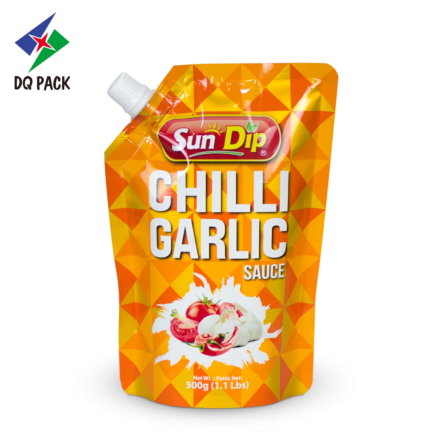 Guangdong wholesale stand up pouch with spout for sauce packaging