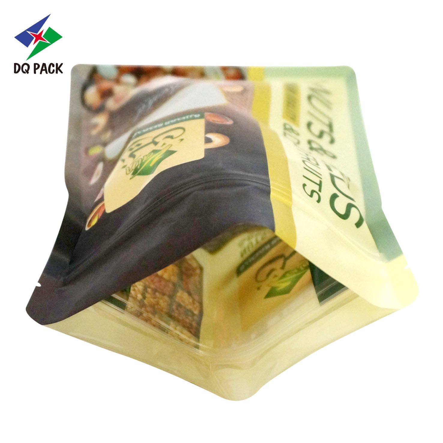 DQ PACK Custom Printed Stand up Pouch Packaging Bag with Zipper For Nut Snack