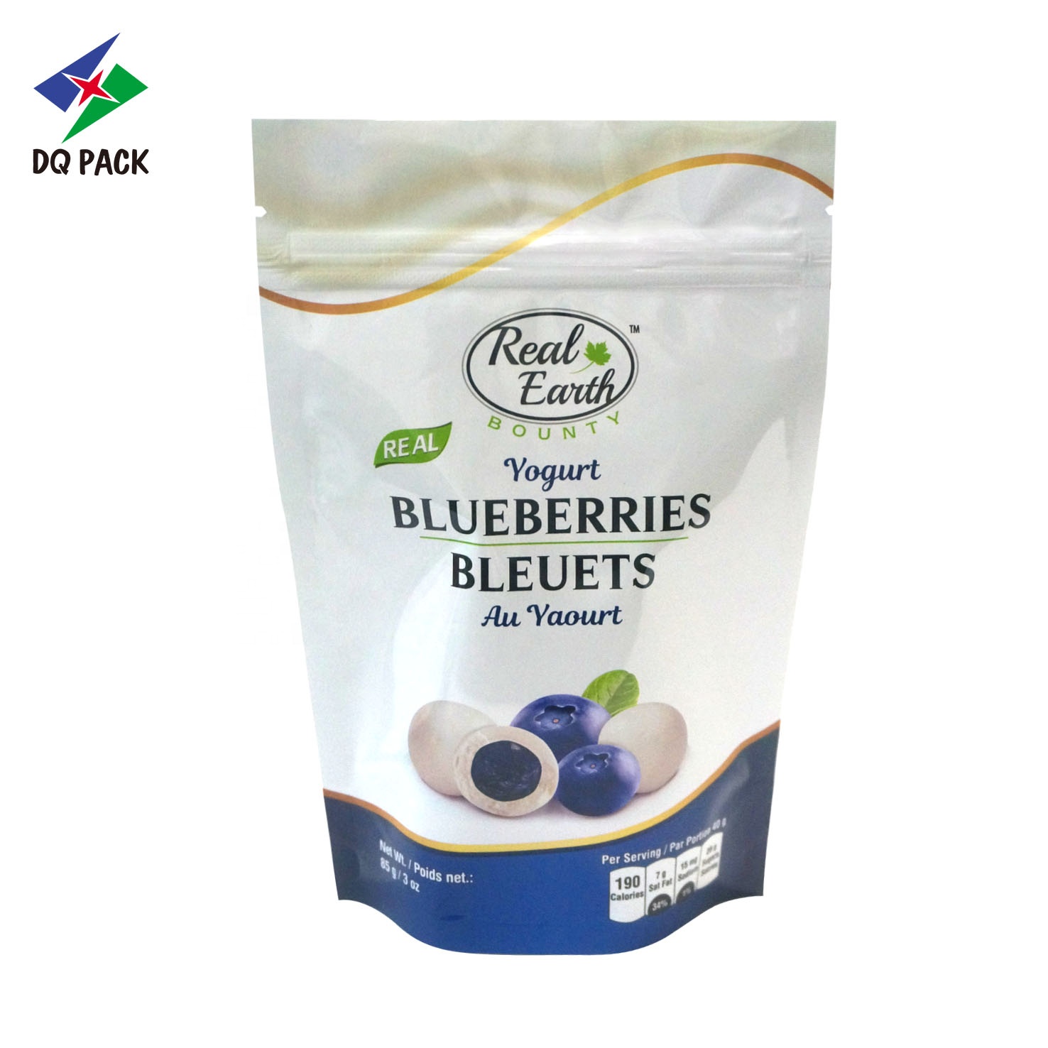 Hot Sale Packaged nuts and snacks  pouch Resealable Pouch with zipper