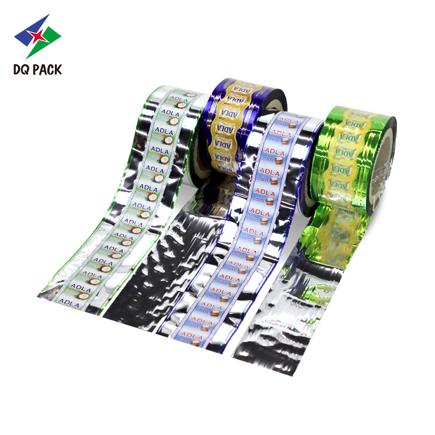 DQ PACK Custom Print Metallized PET/VMPET Film Candy Food Packaging Twist Roll Film