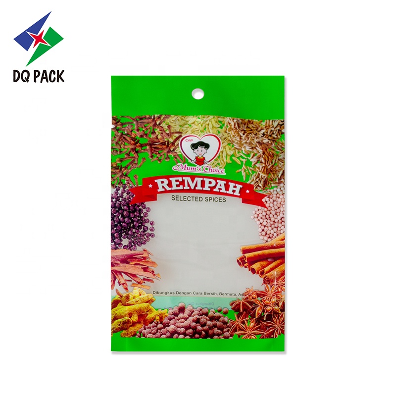 High Quality Small Seal Packaging Selected Spices Packaging Bags Three side seal pouch
