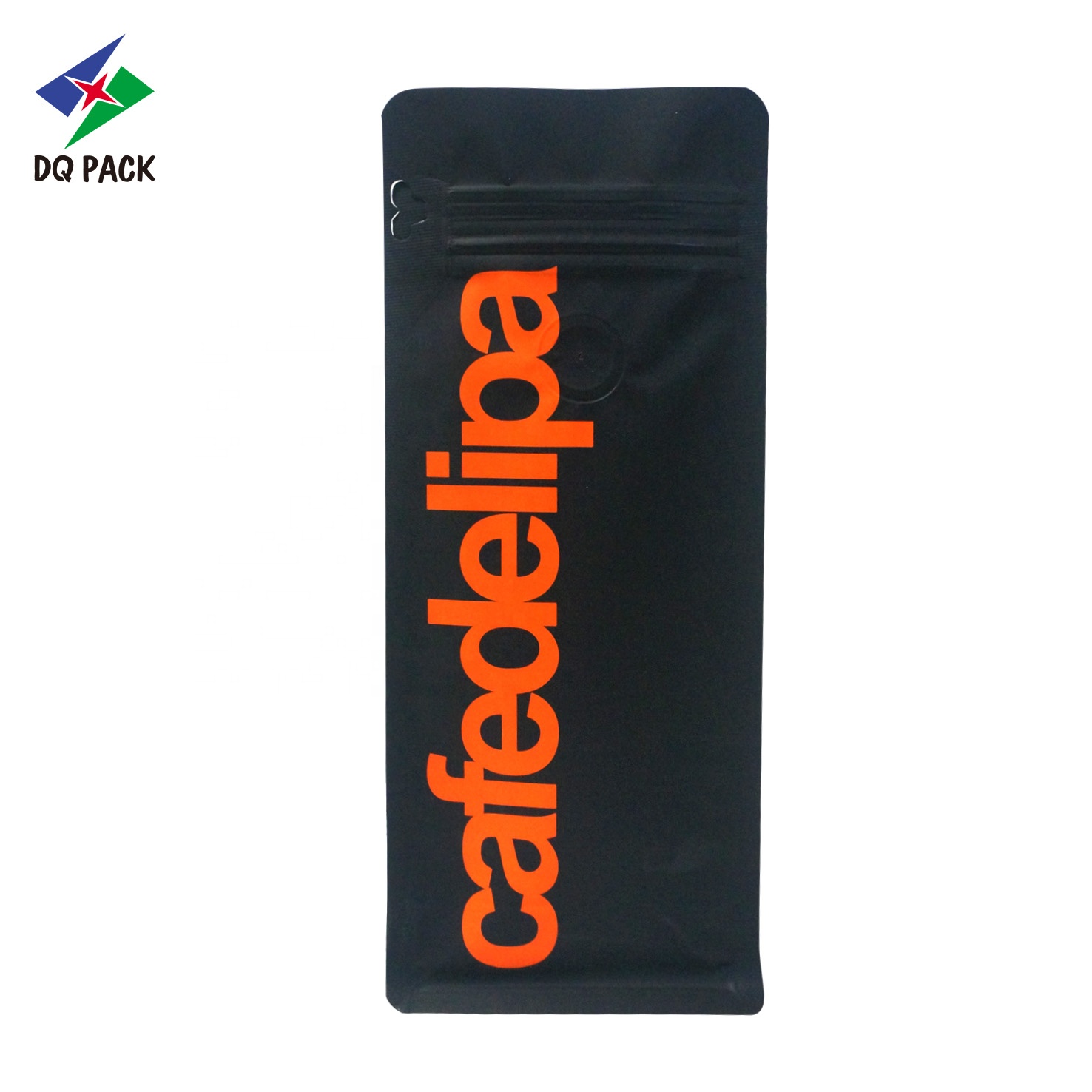 stand up customized matte frosted printing zipper pouch flat bottom coffee bag with valve pouch supplier