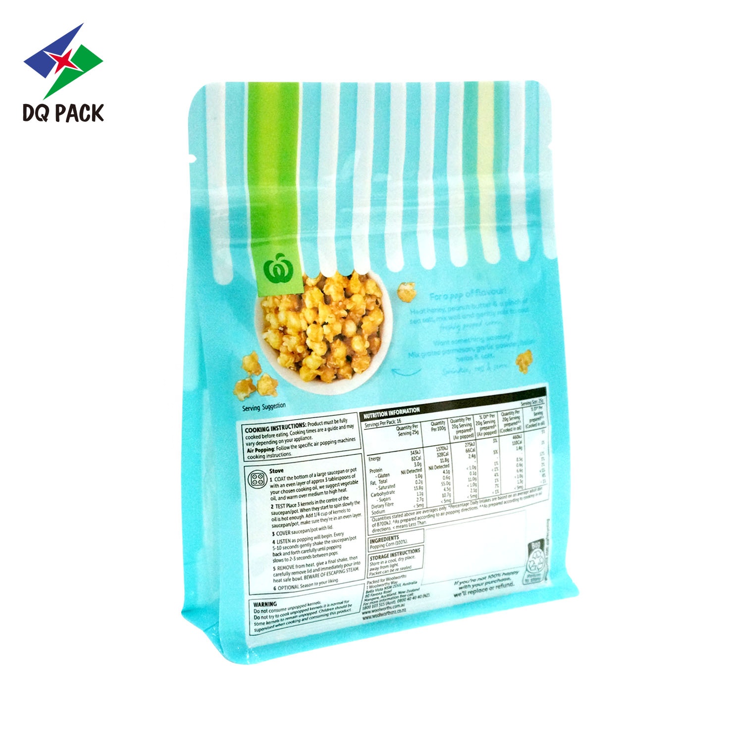 Resealable stand up zipper poly pouch bag Doypack for  food snack cooki-e chips chocolate packaging