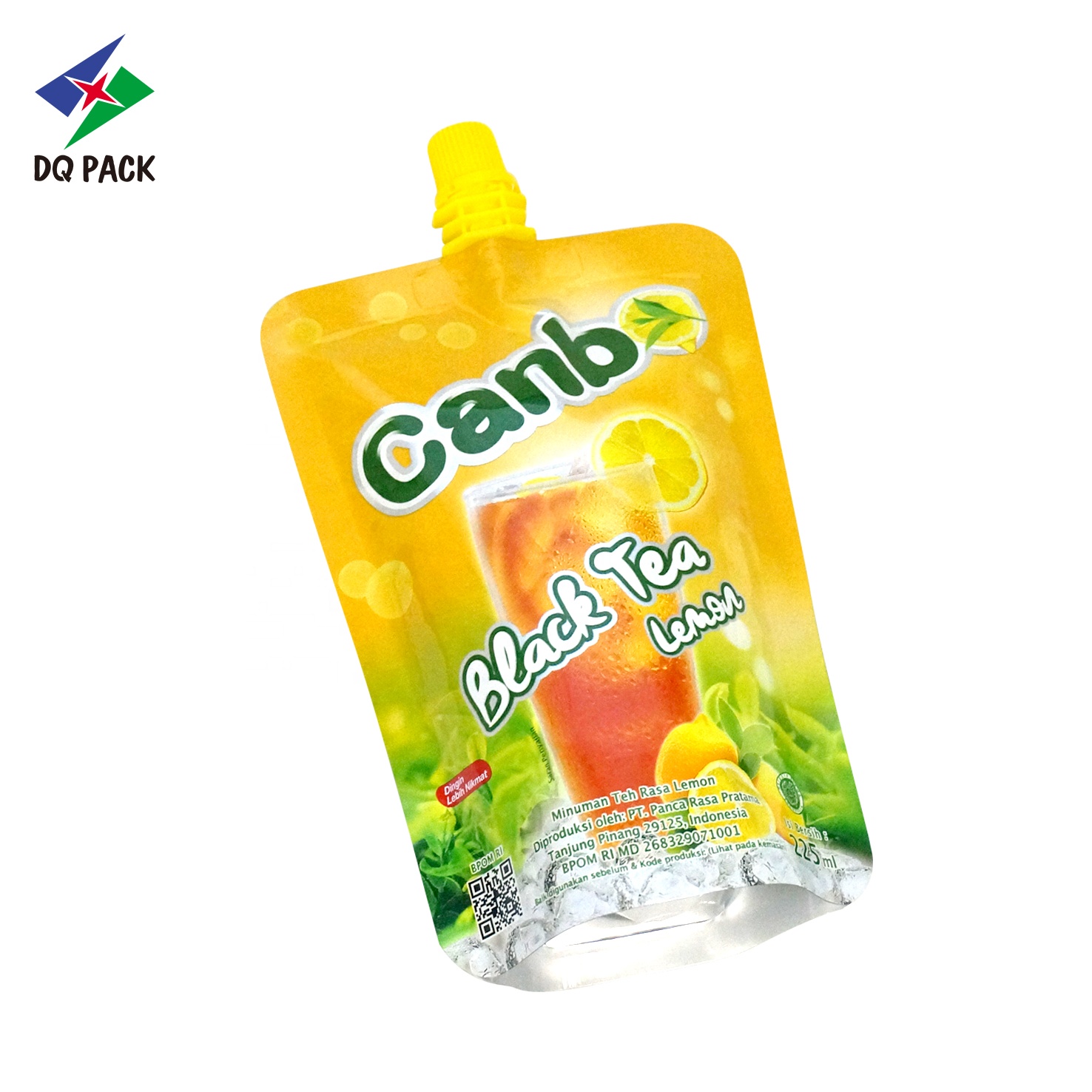Custom Printed Stand Up Pouch with Spout Pouch Moisture Proof Doypack liquid juice tea drink packaging bag