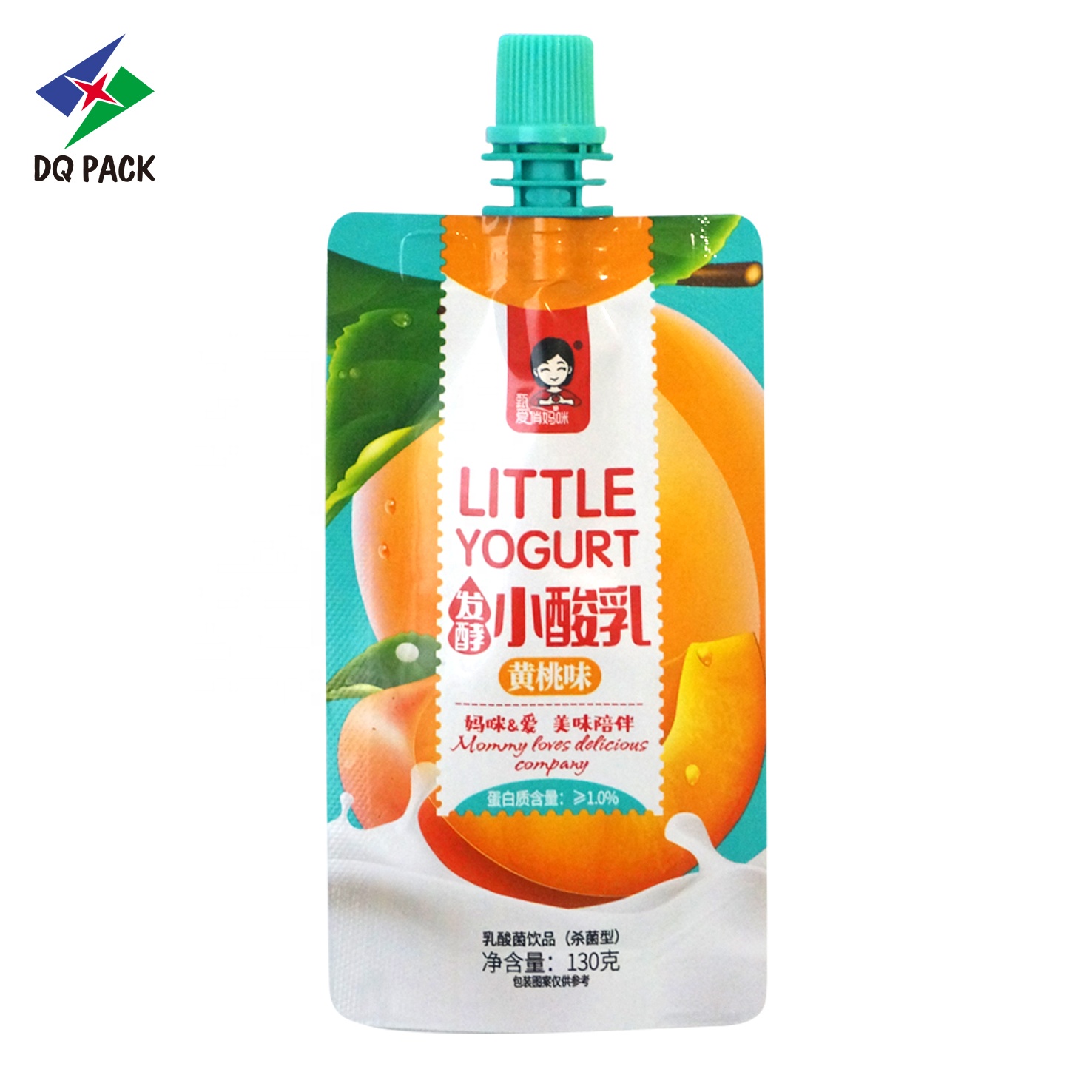 DQ PACK Wholesale Custom Printed Fruit Juice Beverage Yogurt  Packaging Stand up Spout Pouch Bag For Food Packaging