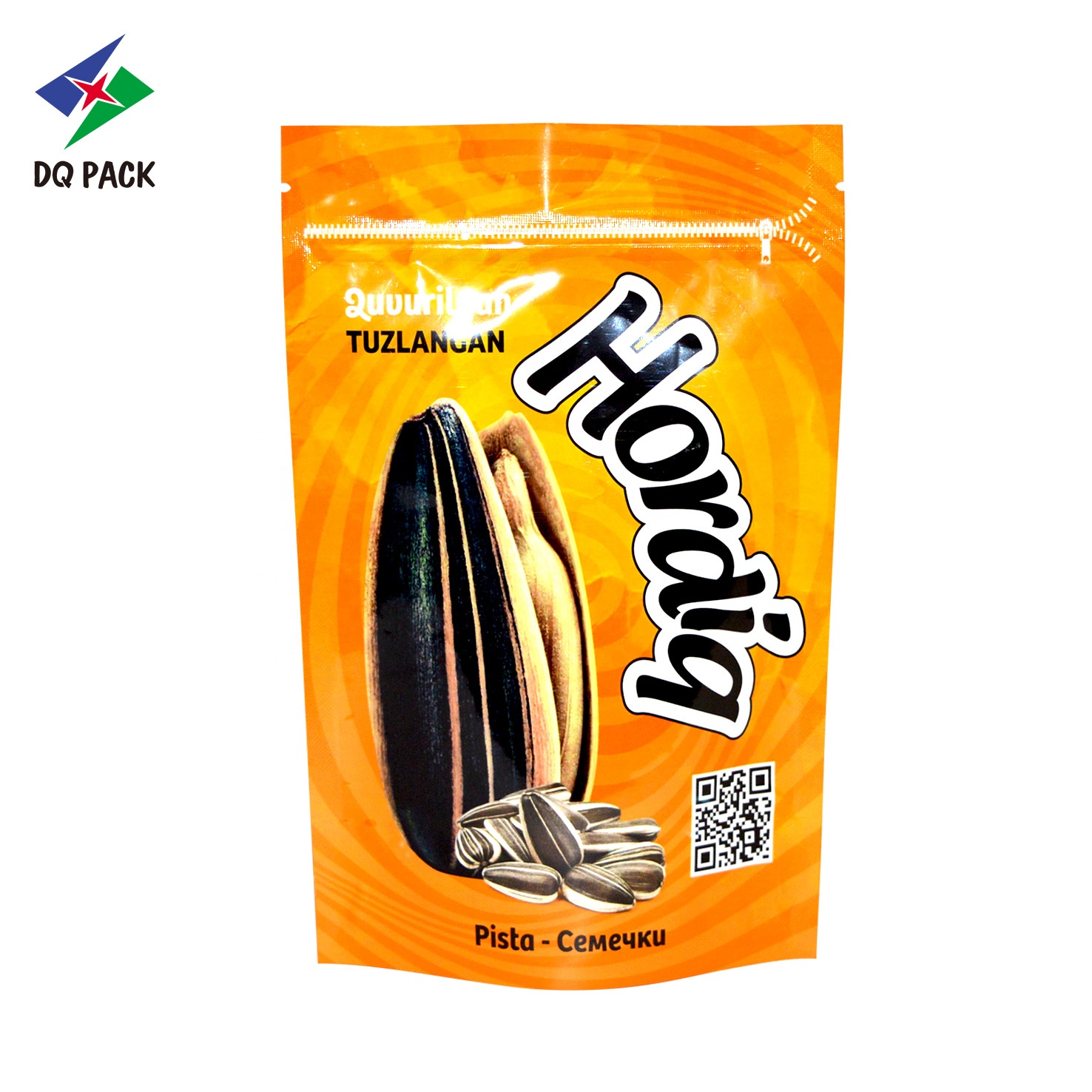 DQ PACK Wholesale food grade reusable stand up zipper ziplock foil pouches bag for food snack candy chips package
