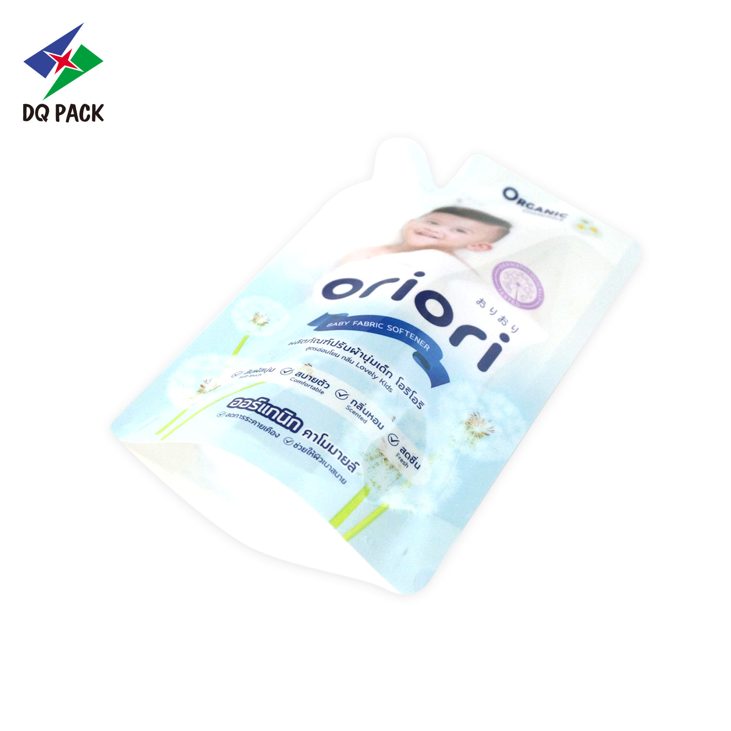 DQPack Custom Plastic bags  Stand Up Pouch Liquid  Detergent Water Shampoo Fabric Softener Packaging Bag