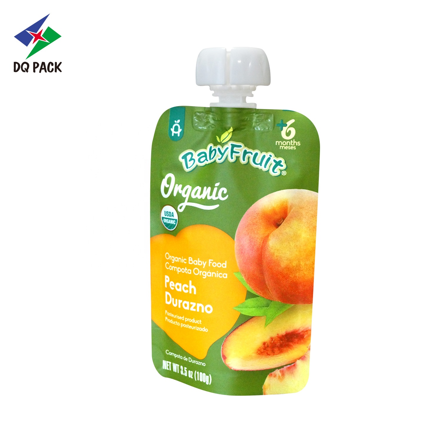DQ PACK Sample Free Best Organic Baby Food Pouch With Nozzle