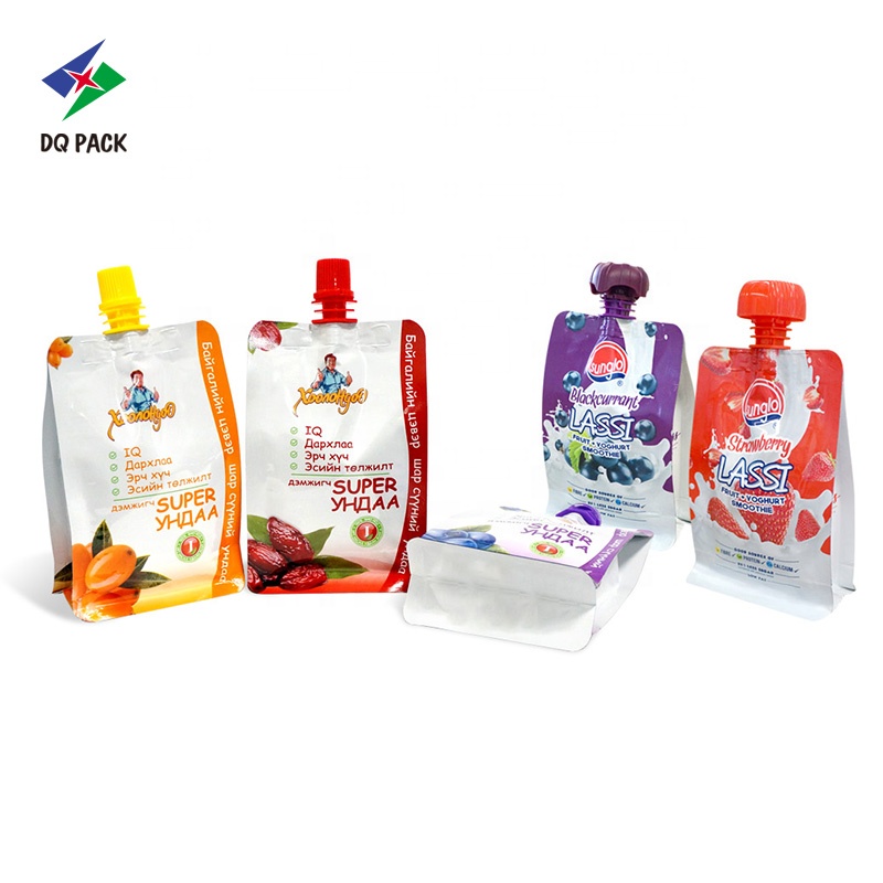 Custom Printed Stand Up Spout Pouch   Shock Resistance Stand Up Plastic Bag Baby Food Puree Packaging Pouch