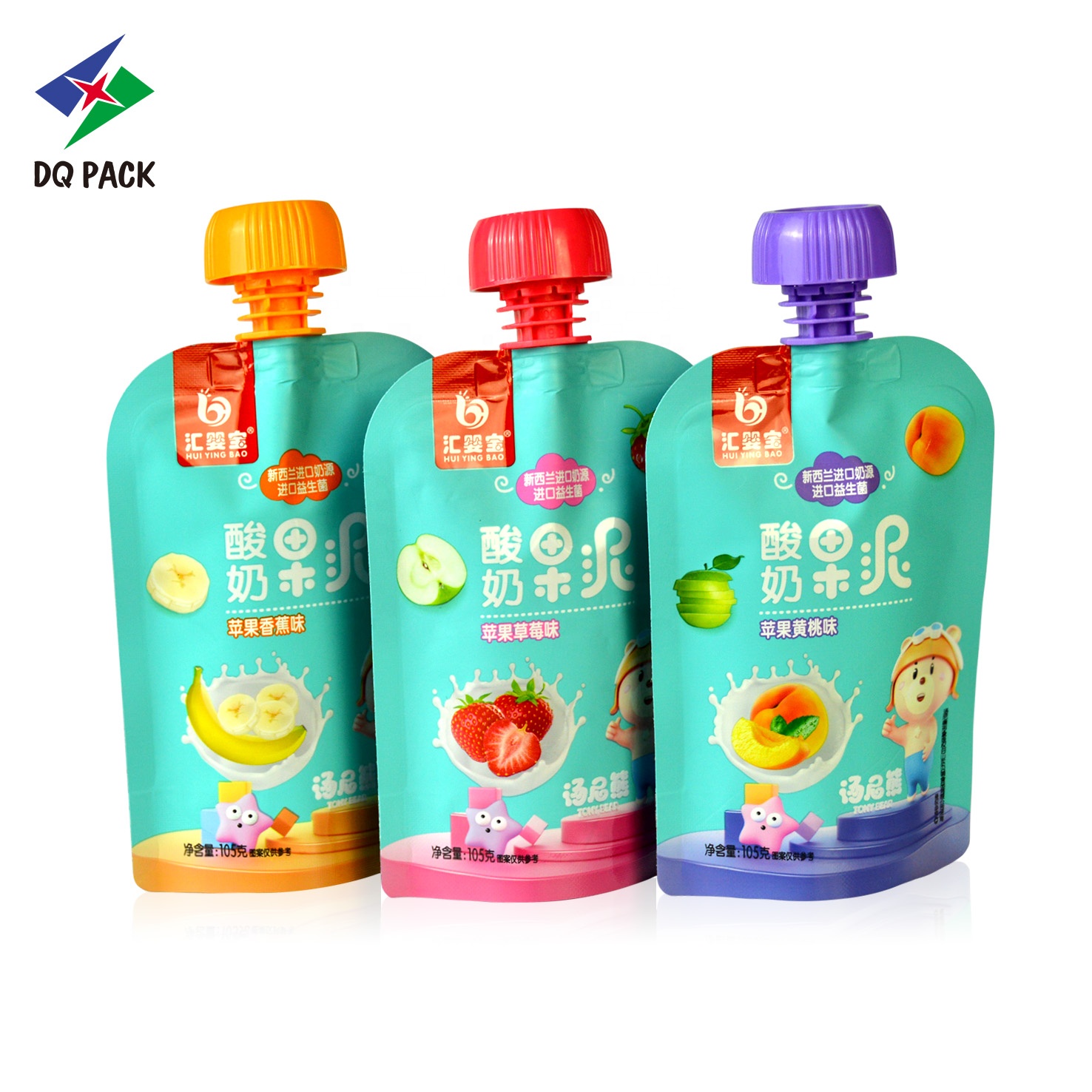 DQ PACK China Wholesale Doypack Juice Retort Pouch Baby Food Bag Stand Up Spout Pouch For Puree