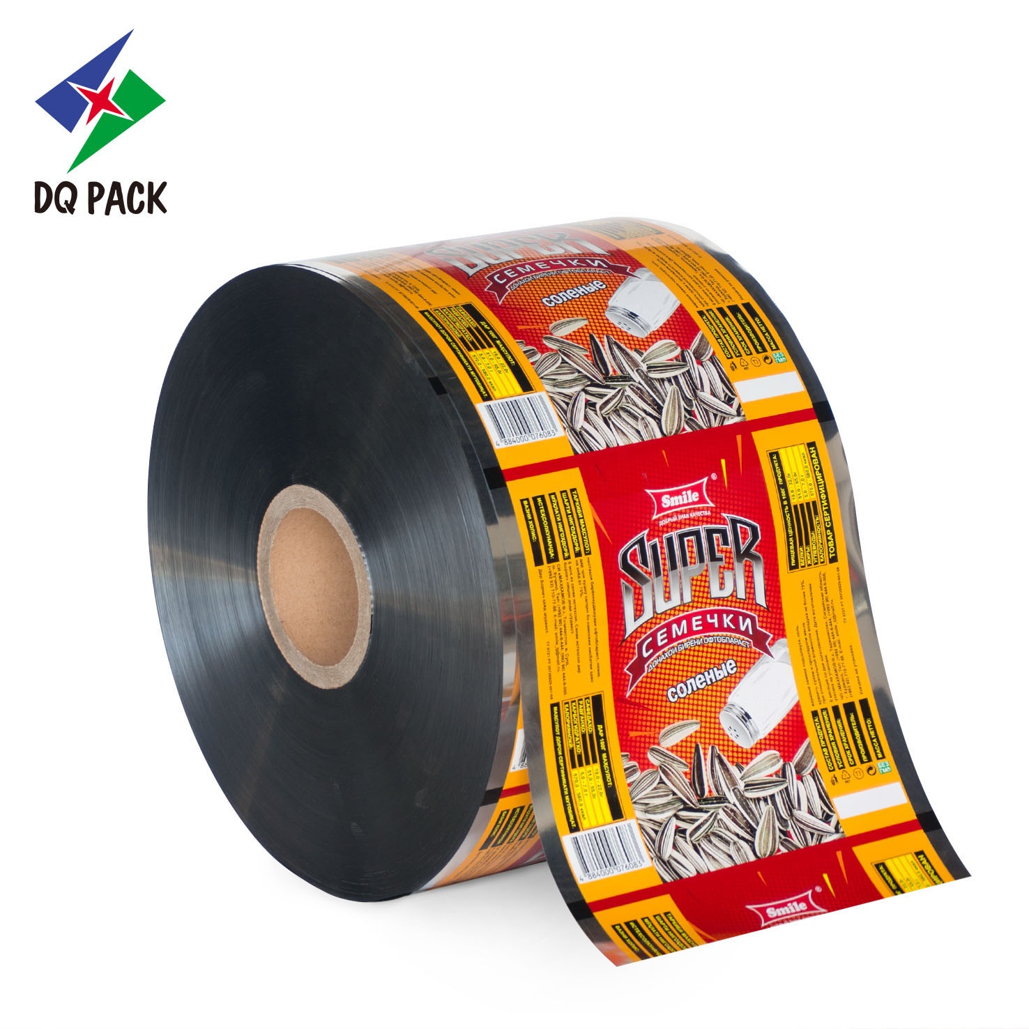 DQ PACK Chinese Manufacturers Sunflower Seeds Powder Plastic Packaging Roll Film Snack Roll Stock Film