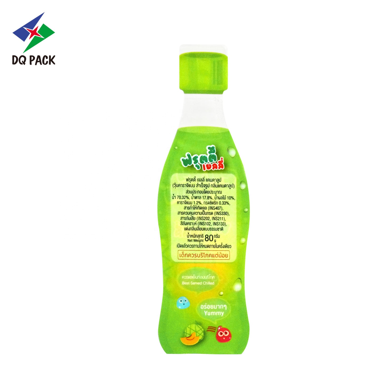 DQ PACK Custom Printed 80ml Beverage Juice Drink pouch Liquid Heat Seal Injection Pouch Fruit Packing Plastic Bag