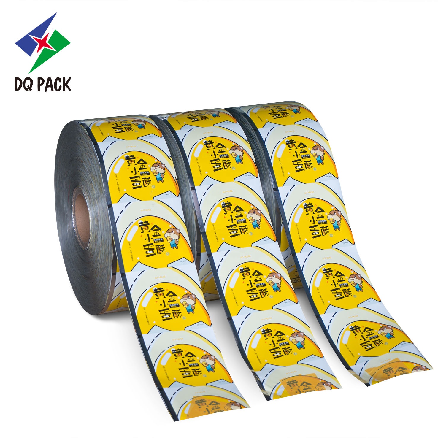 DQ PACK Custom Printed Food Grade Roll Film Cup Sealing Film for PP PS Cup Jelly Juice Butter packaging