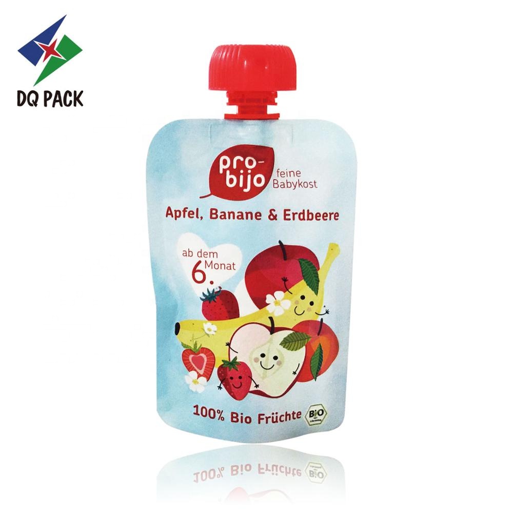 90g juice packaging bag with doypack composition material with customized printing