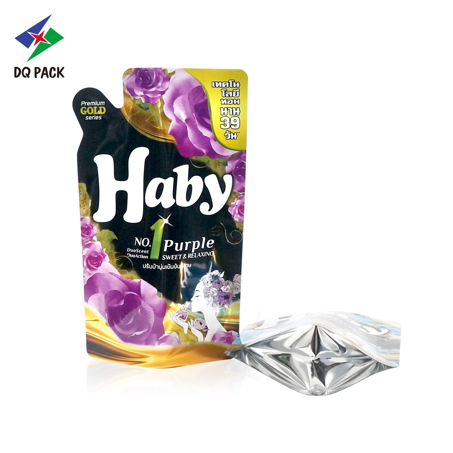 Custom Printed Wholesale Plastic Stand up Pouch Bag Doypack  For Liquid  Laundry Detergent