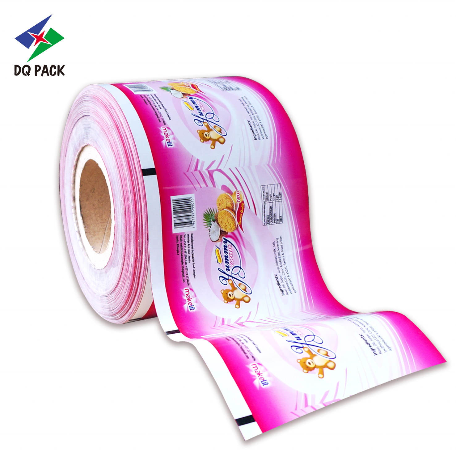 DQ PACK Customized Printed BOPP/CPP Laminating Aluminized Film Roll Ice Cream Popsicle Packaging Plastic Film