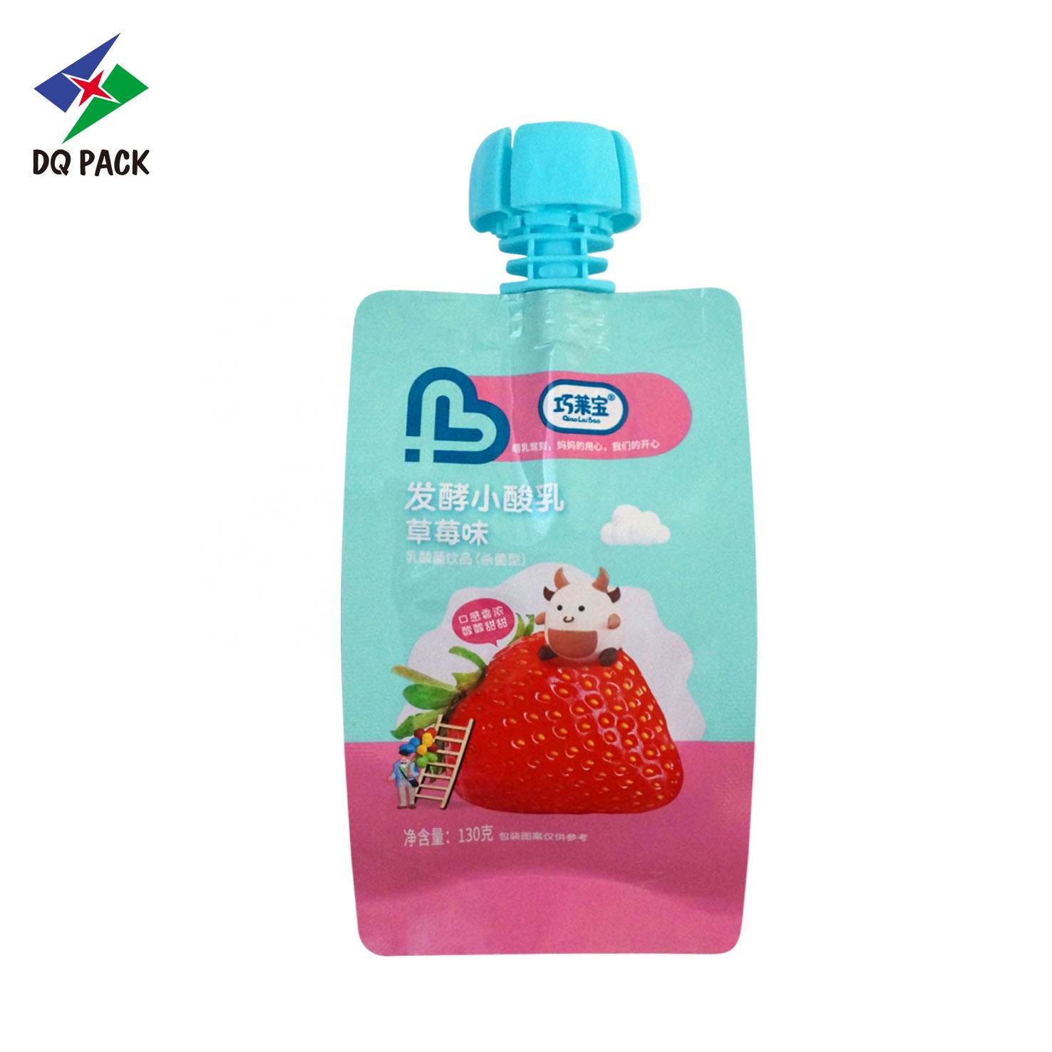 DQ PACK Food Spout pouch Yoghurt Side gusset bag Fruit Juice Baby Plastic Cap- Packaging Drink Packaging