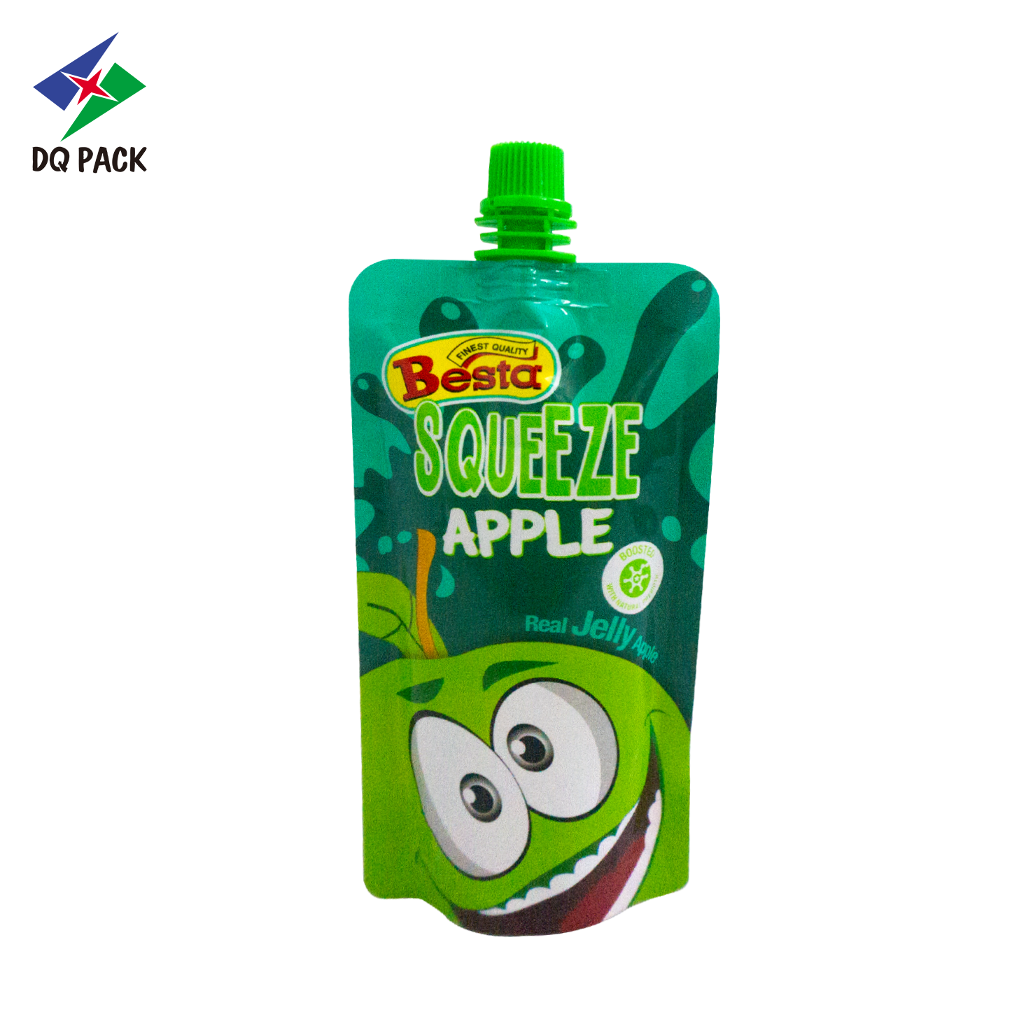 DQ PACK Flexible packaging custom plastic stand up pouch with spout for juice liquid