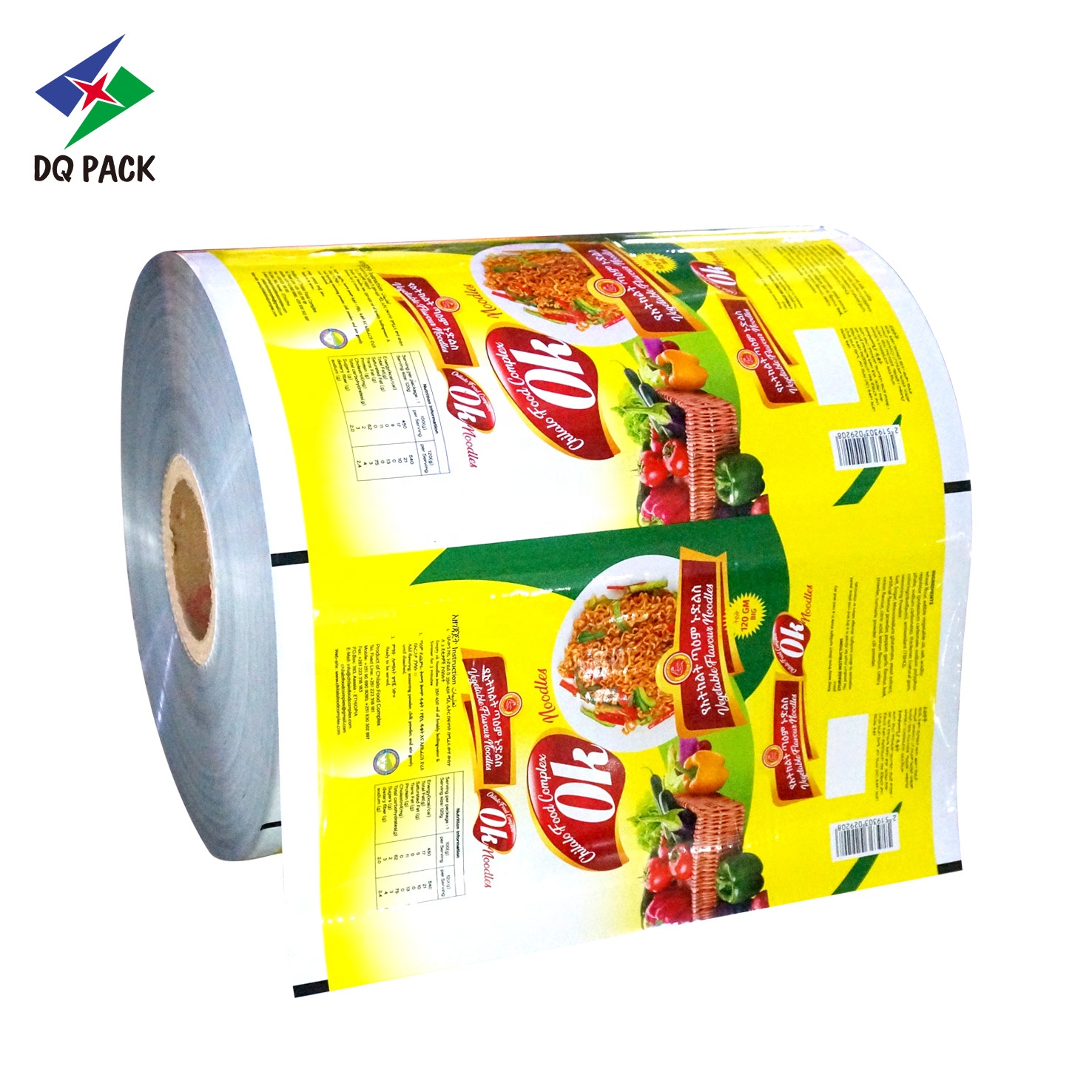DQ PACK China Supplier Snack Biscuit Potato Chips Packaging Roll Film Aluminum Foil Food Roll Stock Film