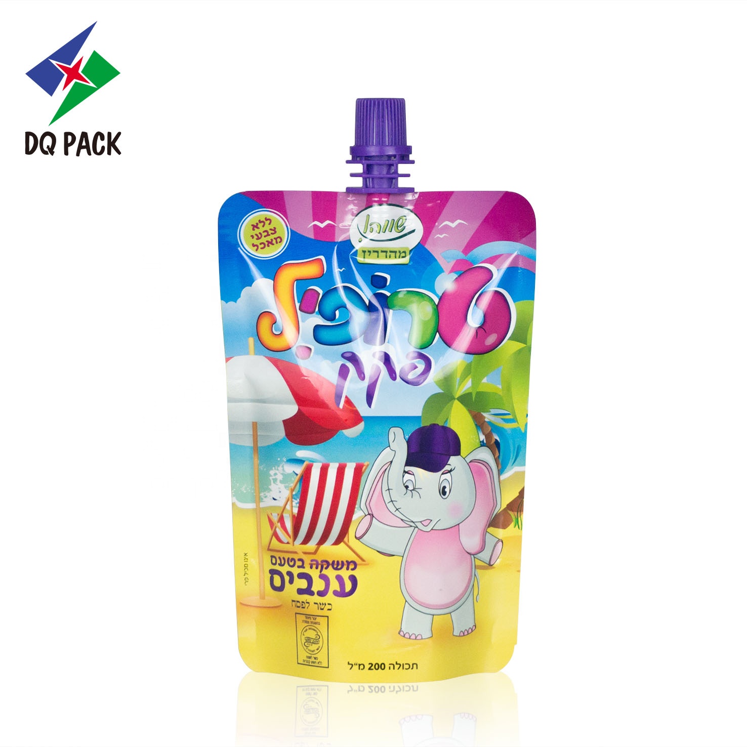DQ PACK New Beverage Drink 200ml Juice Spout Pouch Wholesale