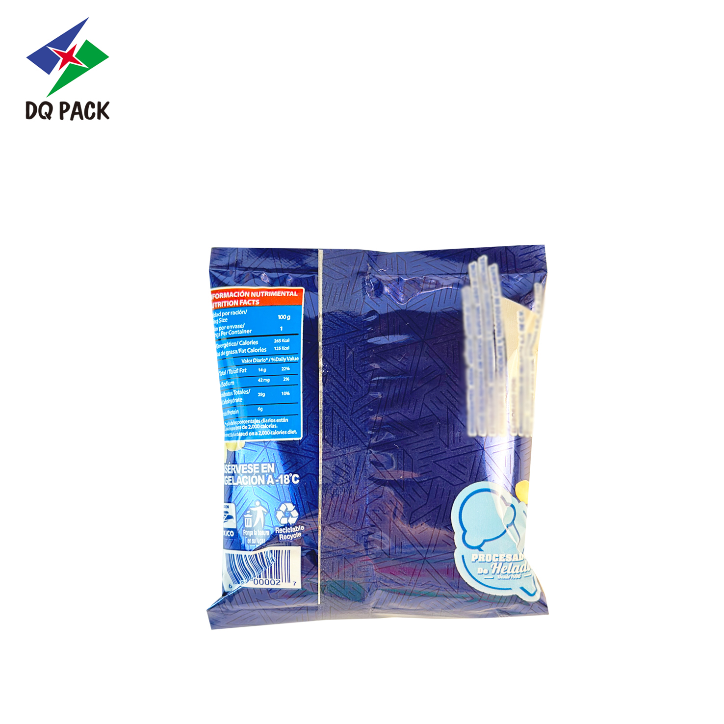 DQ PACK Custom Printed Food grade Plastic Roll Film Ice cream Popsicle Roll Wrapper Film