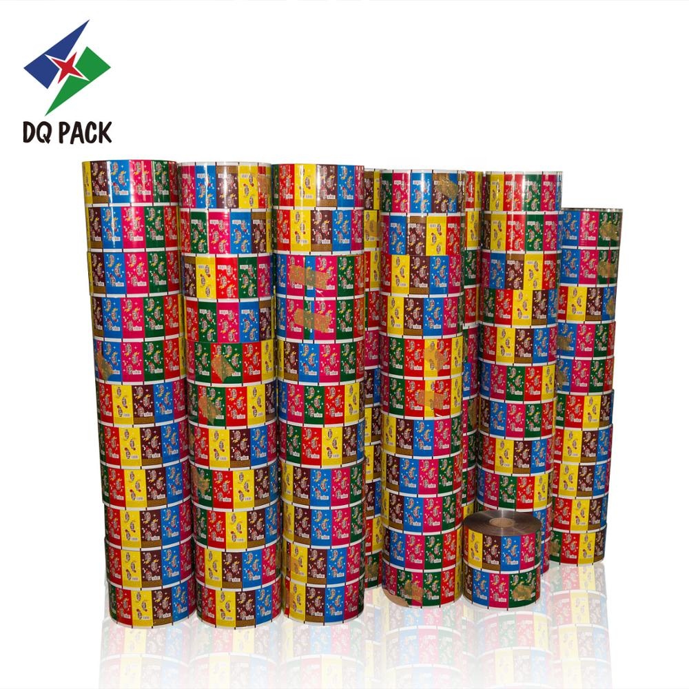 China DQ PACK customized printed flexible plastic film roll for food packaging stock