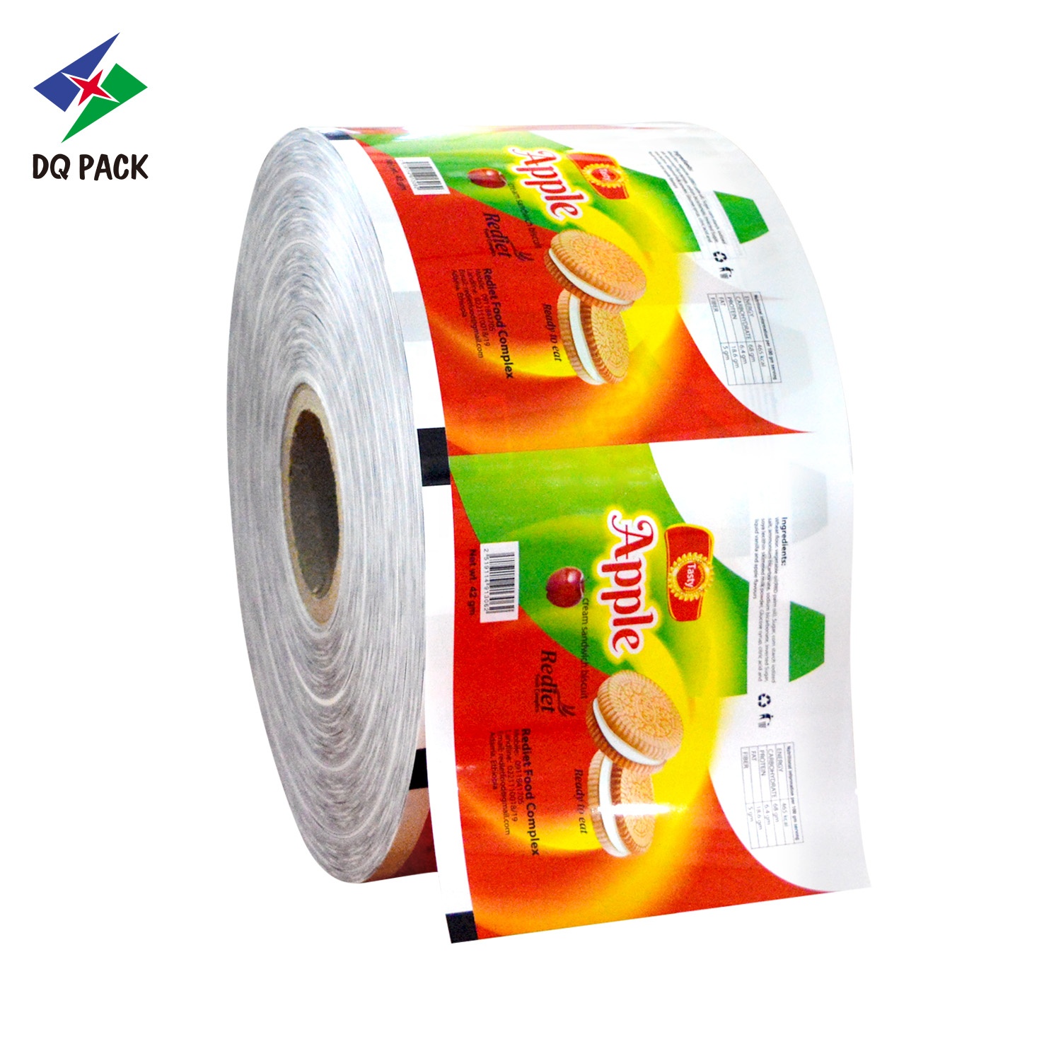 Plastic Film sachet Ice Cream rolls Moisture-Proof Laminating Roll Film for Chocolate biscuit oreo cookies biscuit