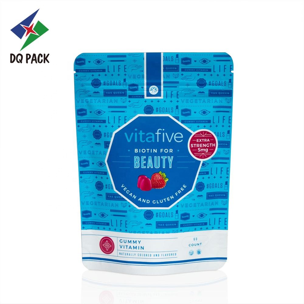 DQ PACK Flexible packaging stand up zipper bag for snacks