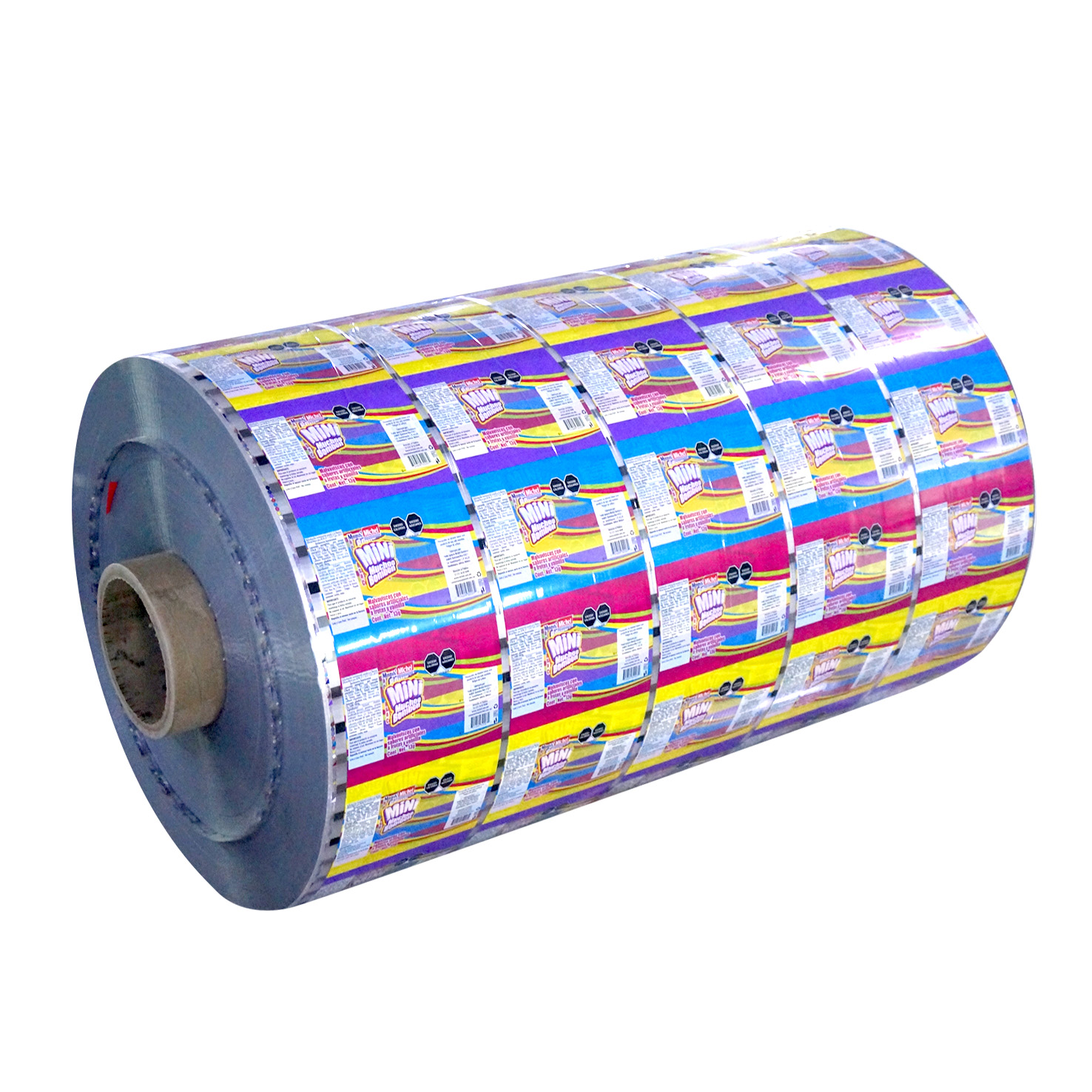 Custom printed food grade laminated  aluminum foil sachet film flexible food packaging roll stock film