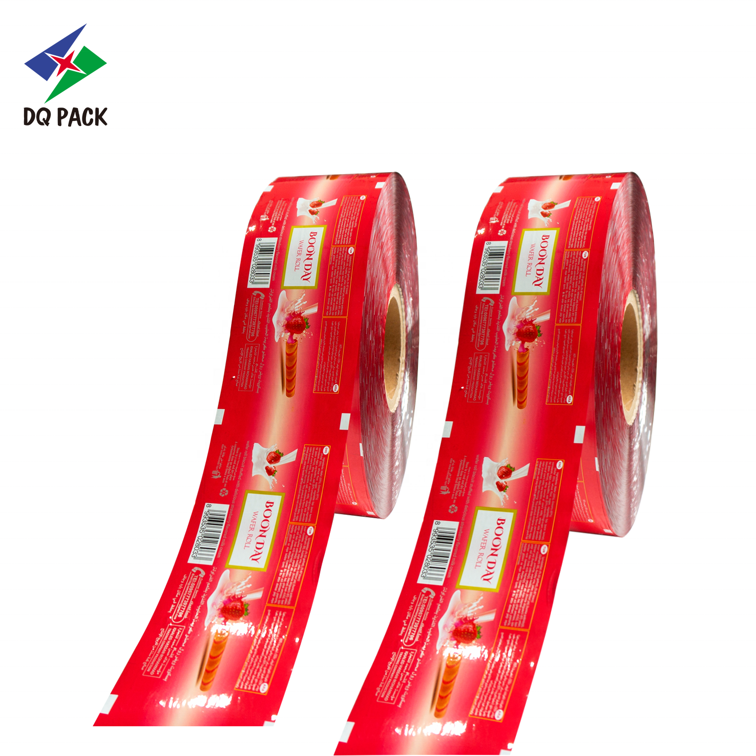 DQ PACK Factory Direct Price eco-friendly  Food Grade Metalllized Roll Film for snack chips food packaging