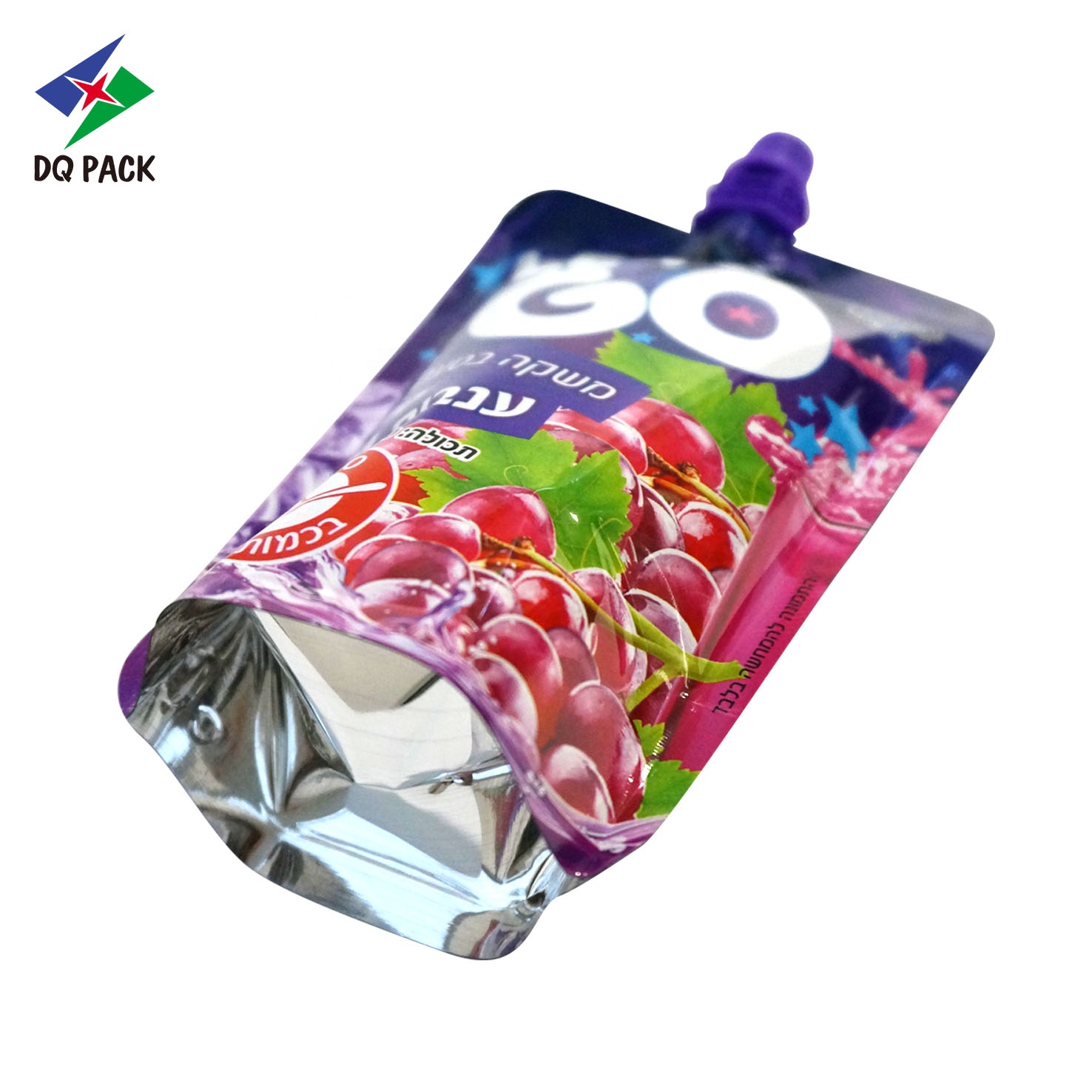 DQ PACK Custom Printed Wholesale Juice Stand Up Nozzle Bag Packaging Spout Pouch For Food