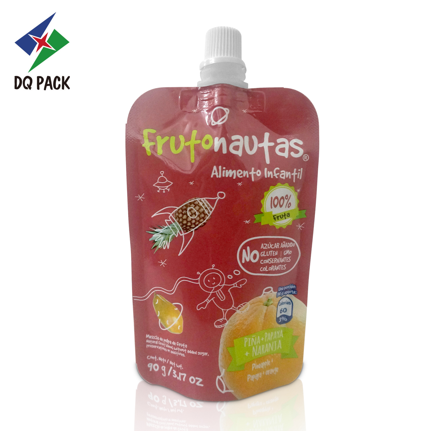 DQ PACK Juice Packaging Bag Gualapack Spout Pouch Stand Up Bag With Spout For Jelly Milk