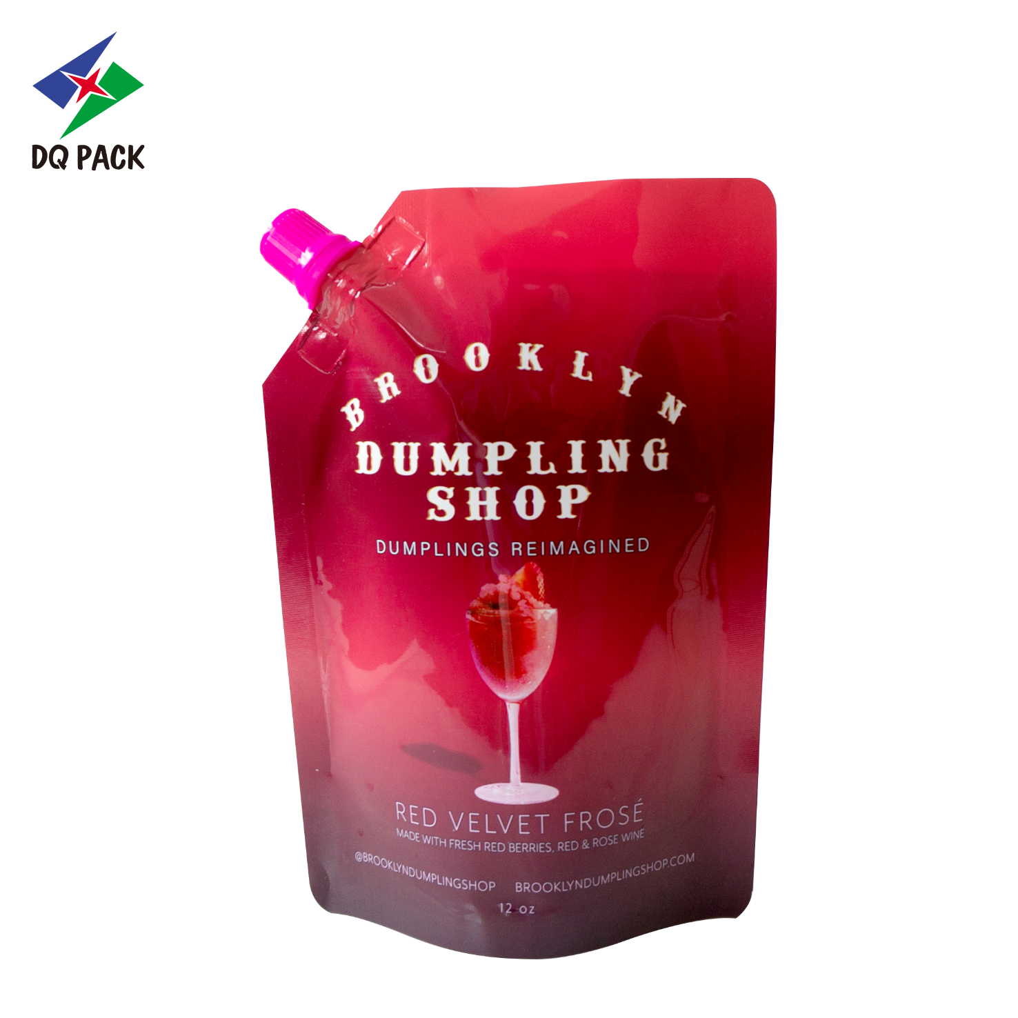 DQ PACK Plastic Packaging Drink Wine Coffee Pouch with Spout Hot Sale Aluminum Pouch with Spout