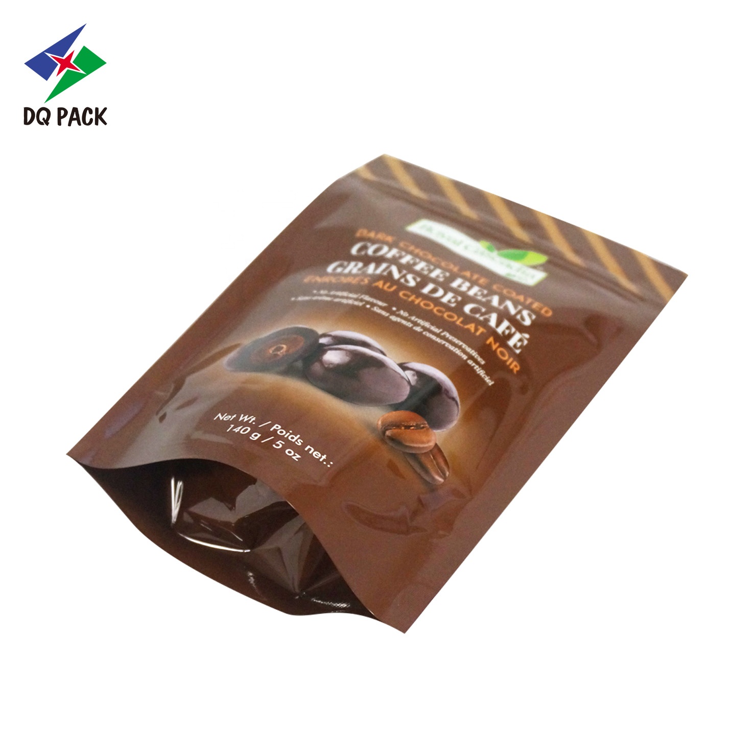 DQ PACK OEM Design Stand Up Pouch Nuts Packaging Bag Snacks Zipper Bag