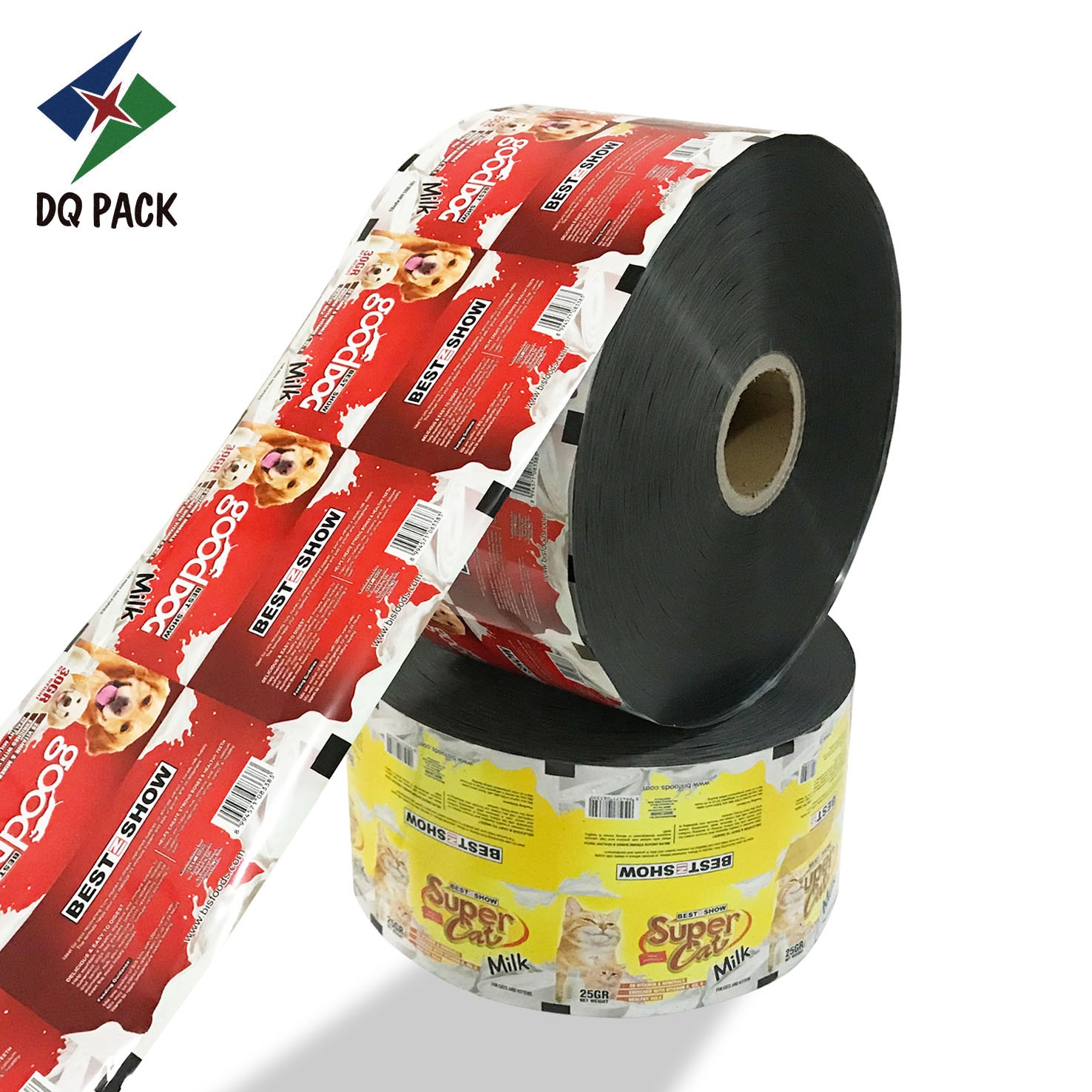 DQ PACK Custom Artwork Printing Pet Food Packaging Plastic Roll Film Supplier