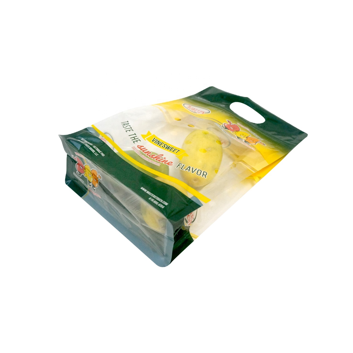 Resealable Flexible Packaging flat bottom pouch for food  fruit packaging