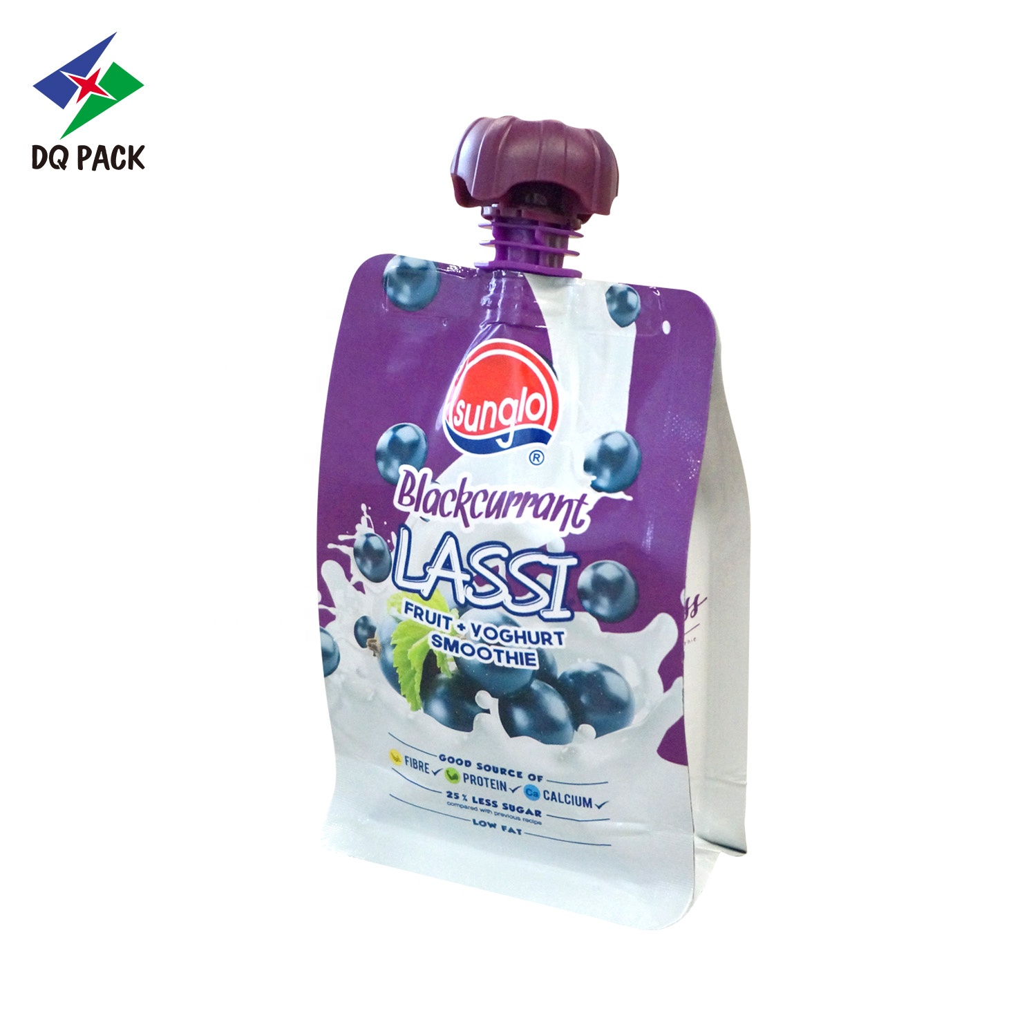 DQ PACK BPA free custom Yogurt pouch  Plastic drink  fruit juice liquid packaging bag  with spout pouch