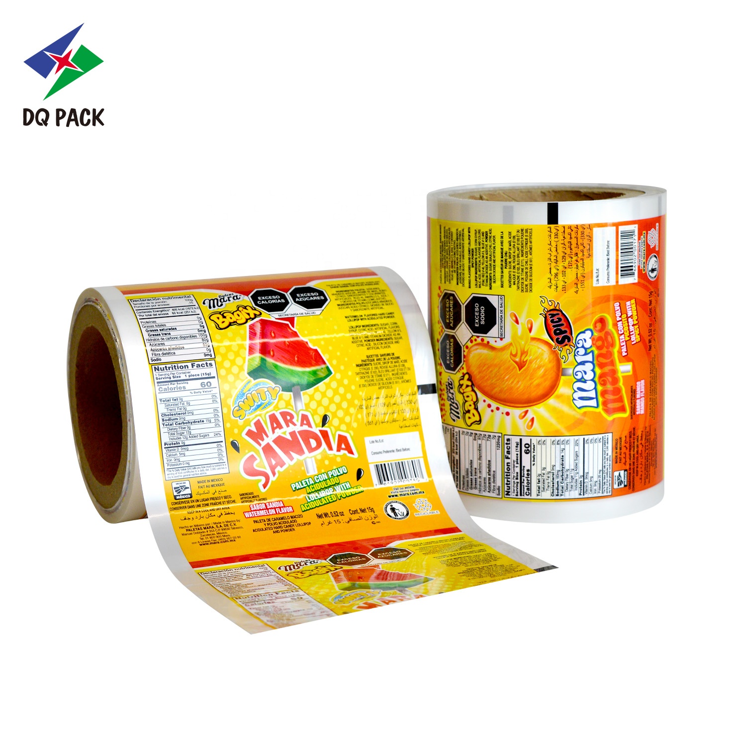 DQ PACK Custom Logo UV Packaging Plastic Roll Matt Laminating Pouch Film for Biscuits Croissant