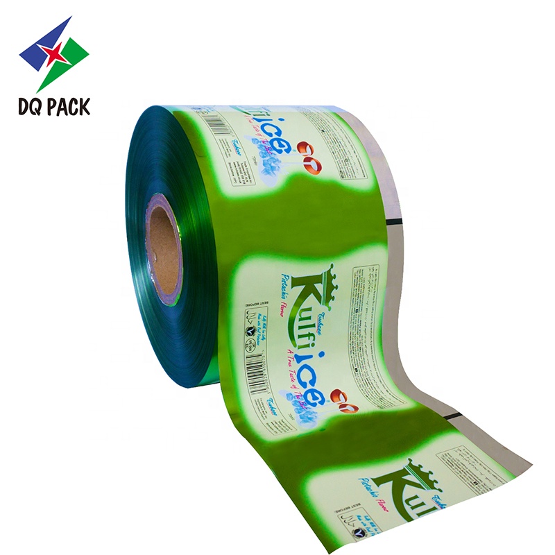 Green Color Ice Cream Roll Laminating Film Custom Printing Plastic Food Packaging Film