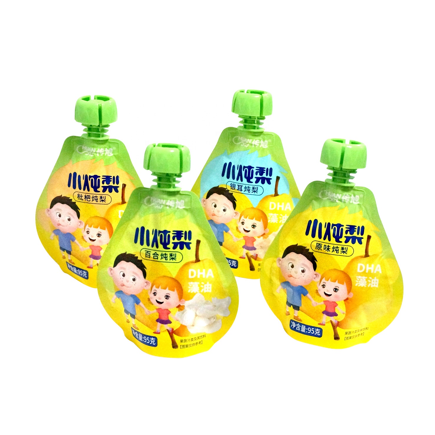 Custom pouch bag Packaging side gusset bag baby Yogurt  plastic spout pouch bag Baby Food pouch
