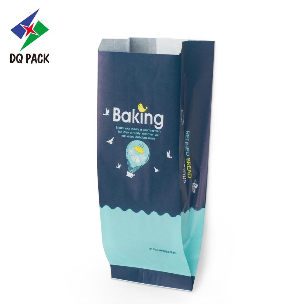 Flexible packaging kraft paper bag for bread packaging pouch food packing snack packaging with window