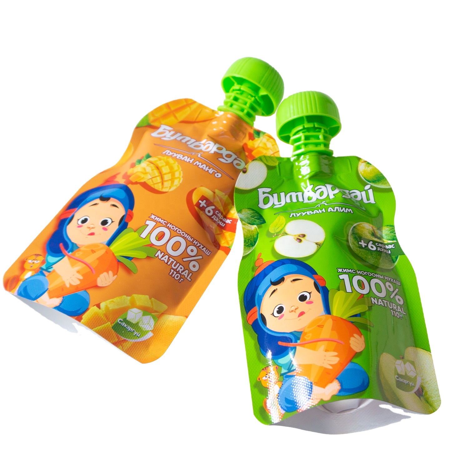 DQ PACK CHINA  Baby Complementary Food Spout Shaped Pouch With baby spout Packaging Drink Packaging