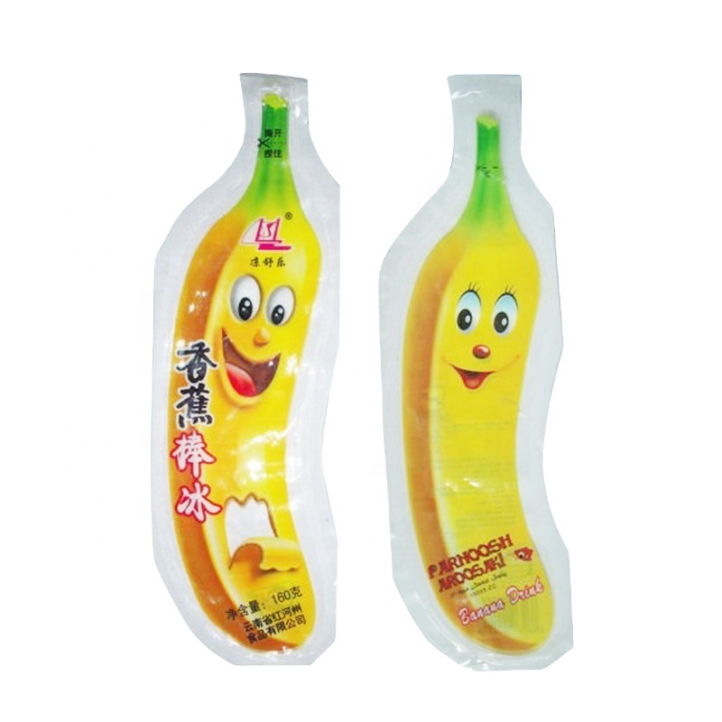 DQ PACK flexible packaging Plastic bottle fruit-shape pouch for juice food packaging pouch